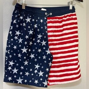 Patriotic Kids Shorts Red White & Blue Stars & Stripes Summer Outfit Size XL